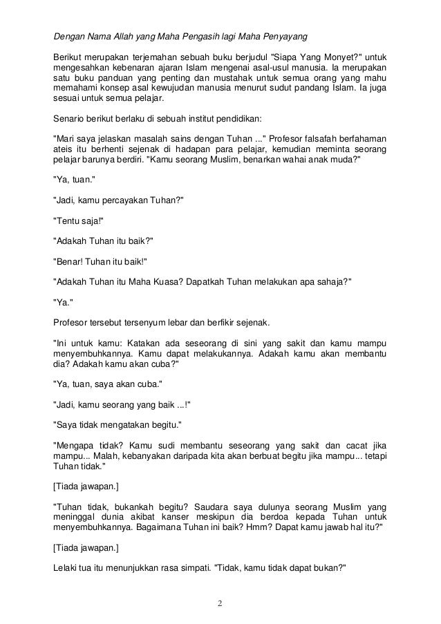 Ms Dialogue Between Atheist Prof And Muslim Student