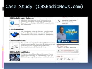 Case Study (CBSRadioNews.com)
 