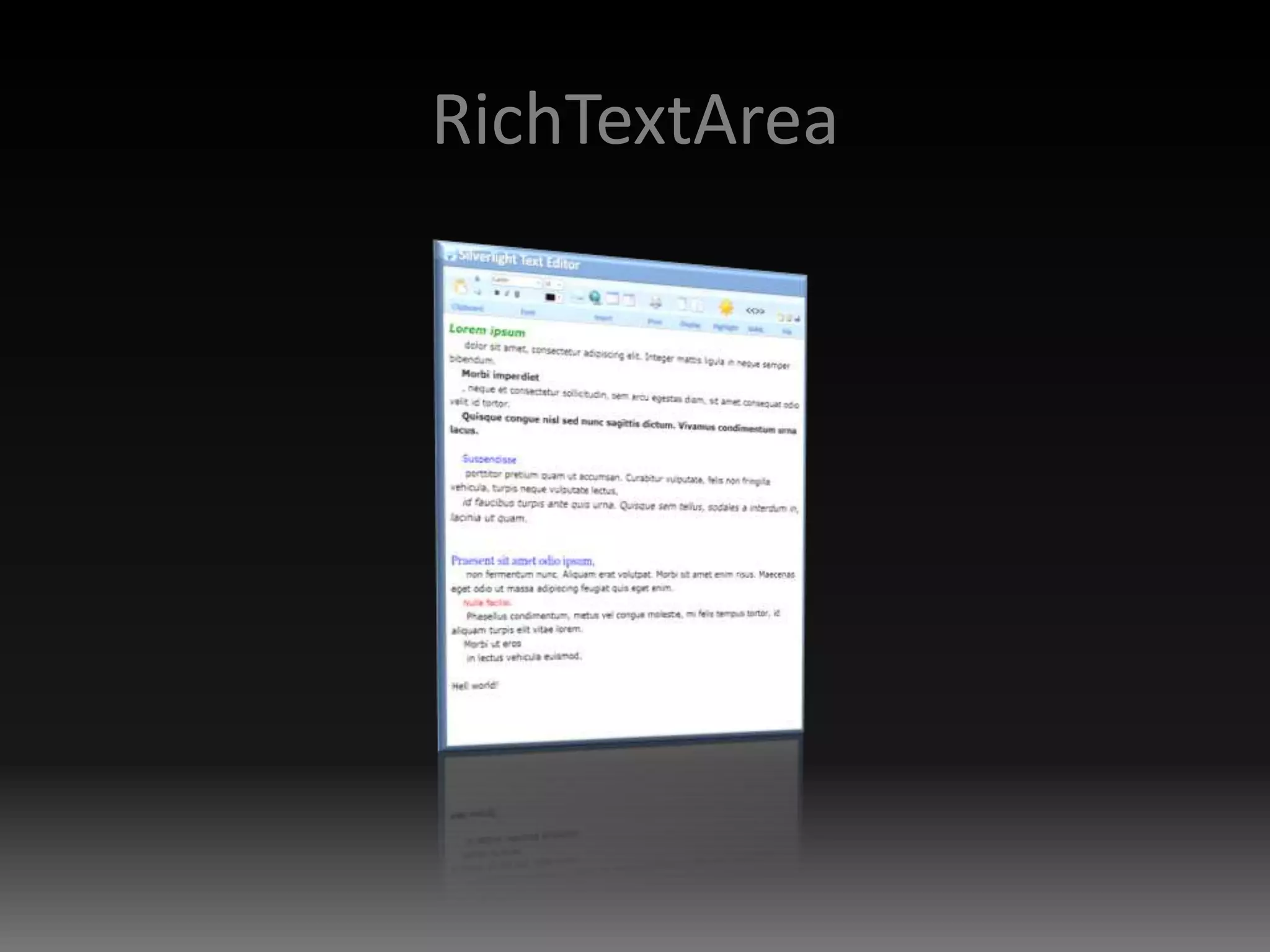 varprintDocument = newPrintDocument();printDocument.PrintPage += (s, args) =>{	args.PageVisual = newTextBlock(){		Text = "Hello world"	};};printDocument.Print("Title");