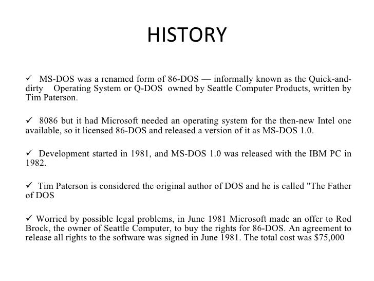 MS DOS