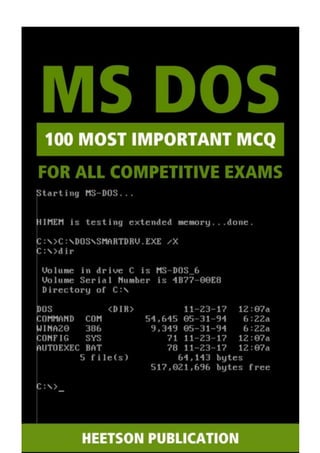 MS DOS MCQ (100 Most Important Question) | PDF
