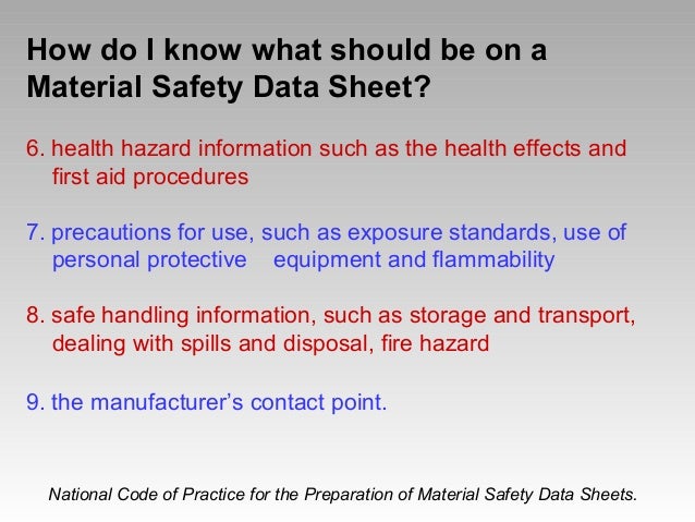 What are safety data sheets?