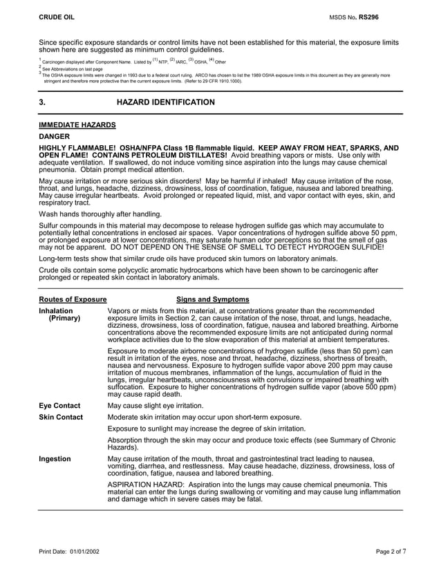 Msds crudeoil PDF