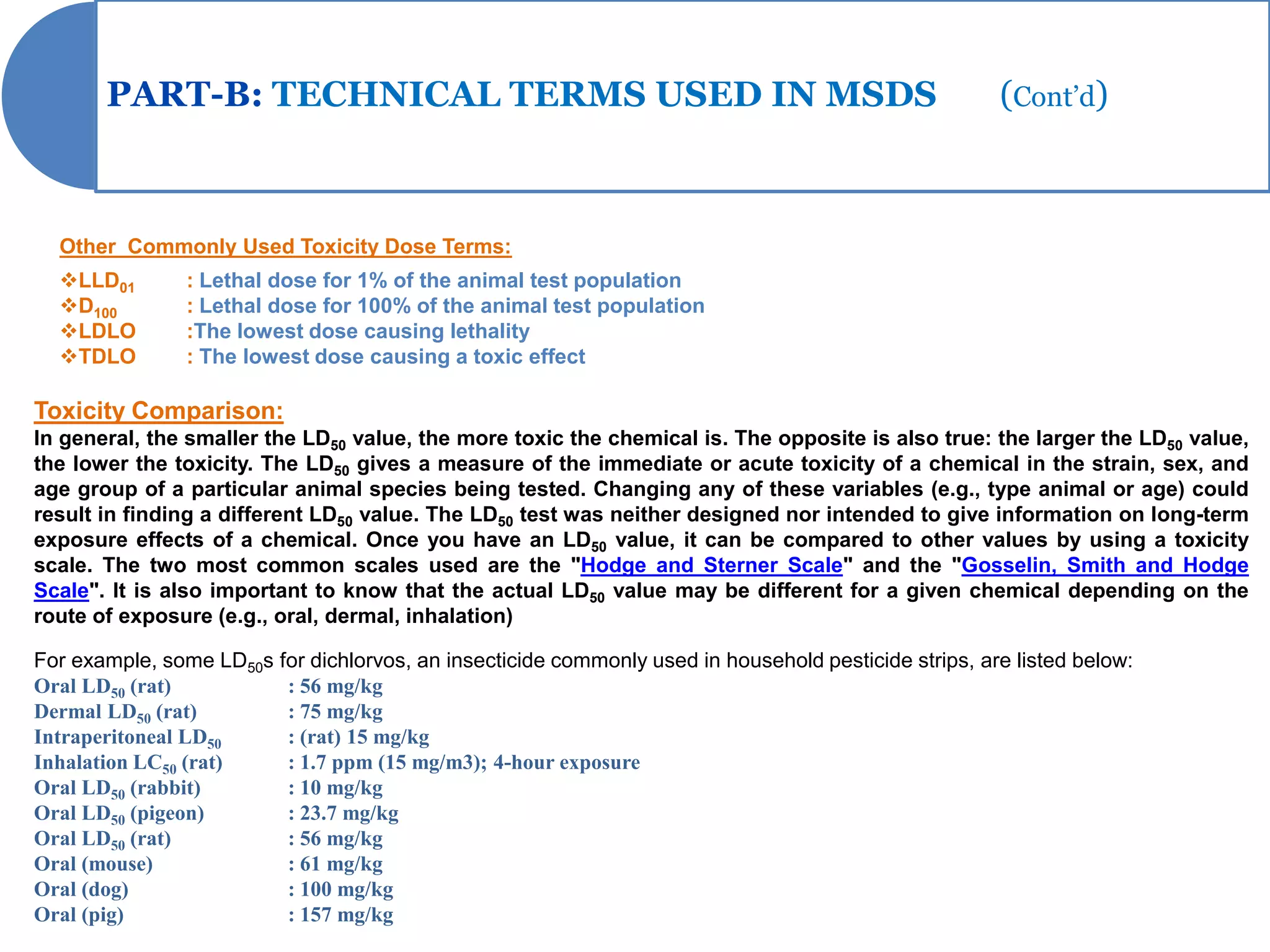 MSDS Presentation | PPSX | Chemistry | Science
