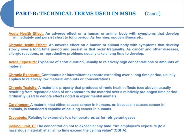 MSDS Presentation | PPSX | Chemistry | Science