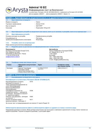 Msds 0027 ppp admiral 10 ec bg | PDF