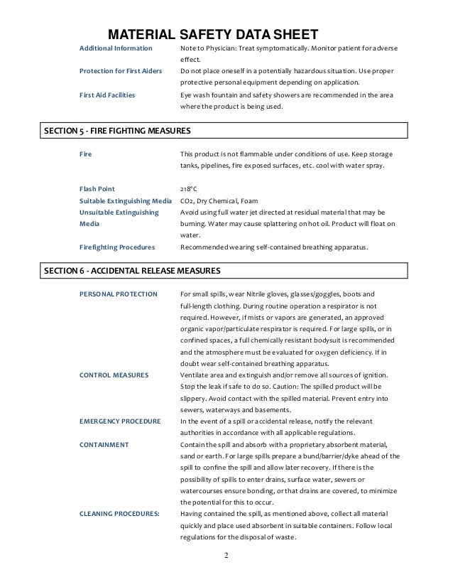 Pertua's Automatic Transmission Fluid Material Safety Data Sheet