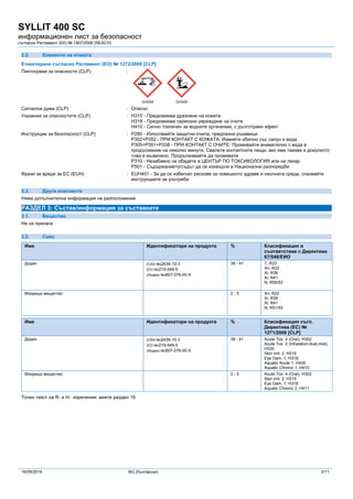 Msds ca701646 syllit 400 sc bg v7.5 clp | PDF