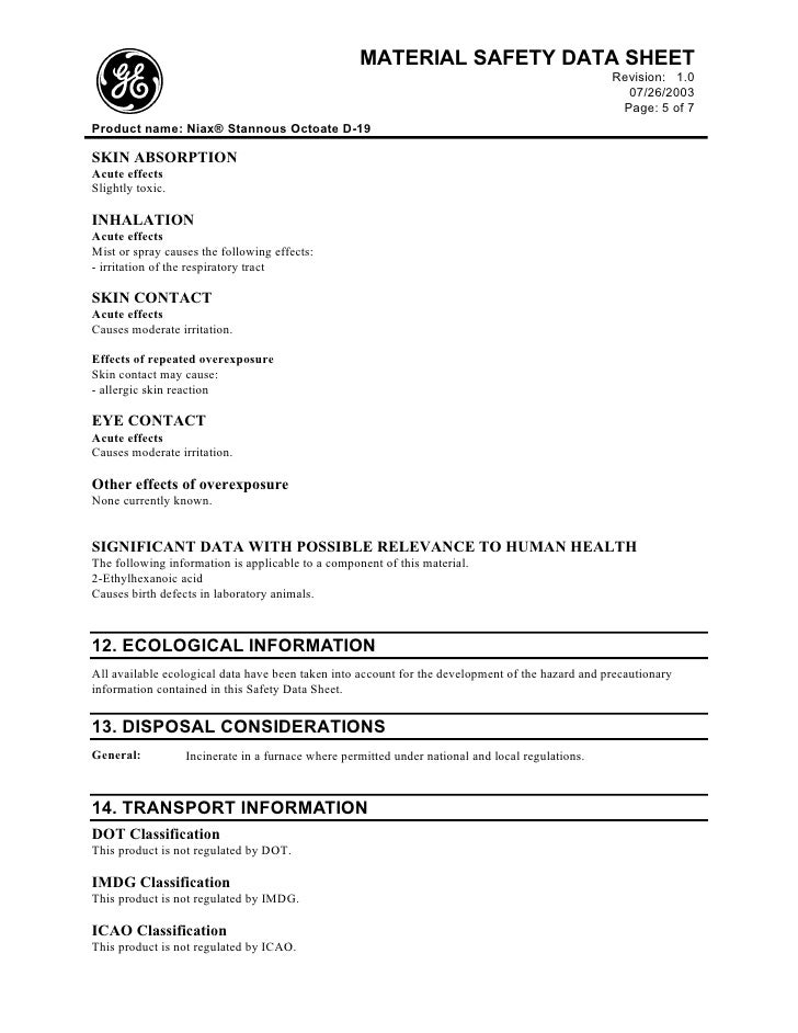 carbon monoxide safety data sheet material Msds d 19 carbon monoxide safety data sheet material Msds d 19