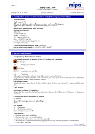 Msds p 911 gb | PDF