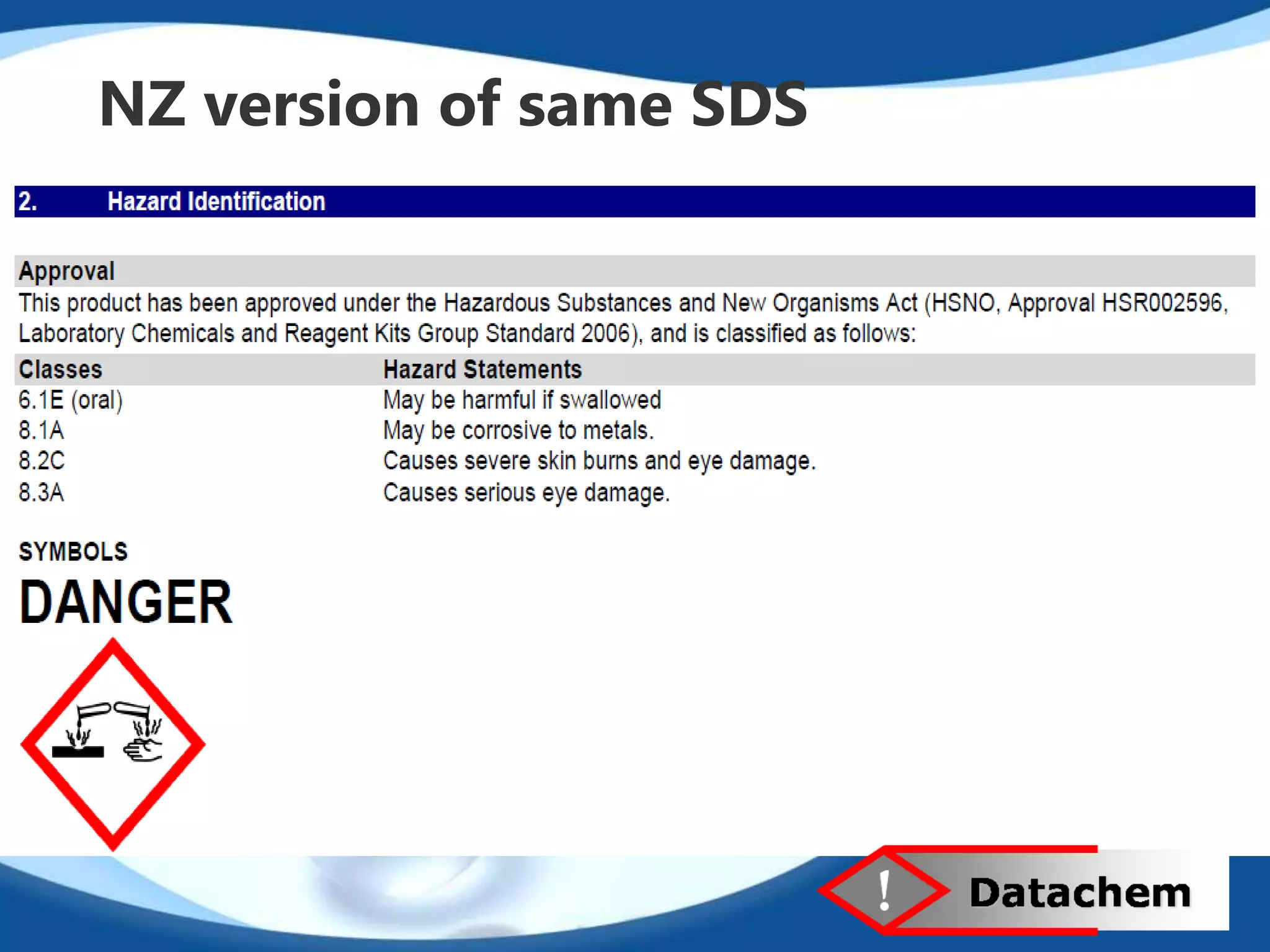 NZ version of same SDS 
 