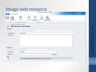 Image web resource 09/08/11 Microsoft Dynamics CRM 2011 Techinical. Author – Anil Chelasani 