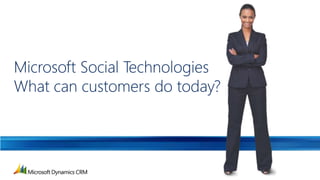 Business Opportunities with Social TechnologiesListenListen, monitor & dissect social conversations to uncover trends & key influencersEngageConduct a dialog with stakeholders to inform, respond & influenceAmplifyUtilize communities to broadcast your message and drive awarenessSolveHarvest and re-use community knowledge and connect customers to solve problemsInnovateIdentify business opportunities and ideas through crowd-sourcing communitiesAnalyzeMeasure buzz, calculate stakeholder sentiment and determine impactAdapted from various sources including William Band, Ray Wang, Charlene Li and Josh Bernoff