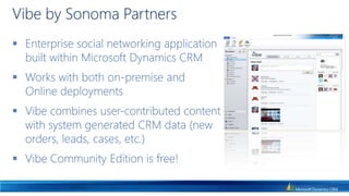 Social CRM - Wave 1Internal Community CollaborationScheduled to release in Q4 CY 2011