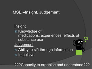 Mse Insight Scale Mental State Examination | PPT