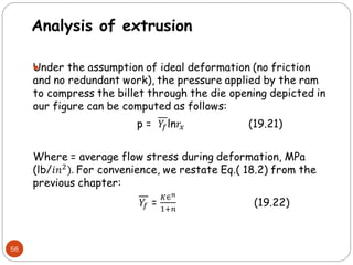 
56
Analysis of extrusion
 