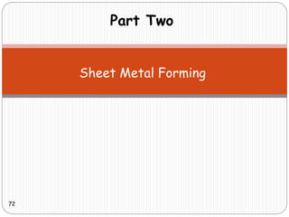 Sheet Metal Forming
72
Part Two
 