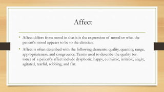 Mental Status Examination presentation.. | PPTX