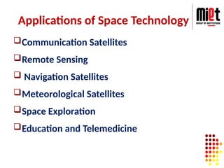 Space Science Applications Comprehensive Overview of Space Science, Technology, and Exploration | PPTX