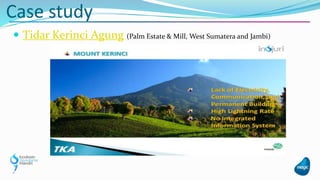  Tidar Kerinci Agung (Palm Estate & Mill, West Sumatera and Jambi)
Case study
 