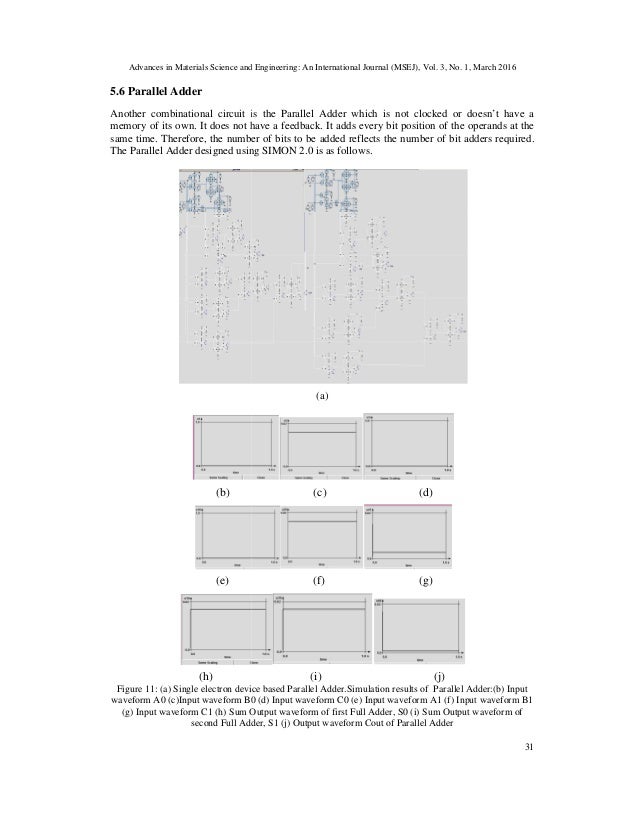 design of different digital circuits using single electron devices cover letters msej