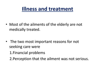 medico social problems of elderly in india | PPTX