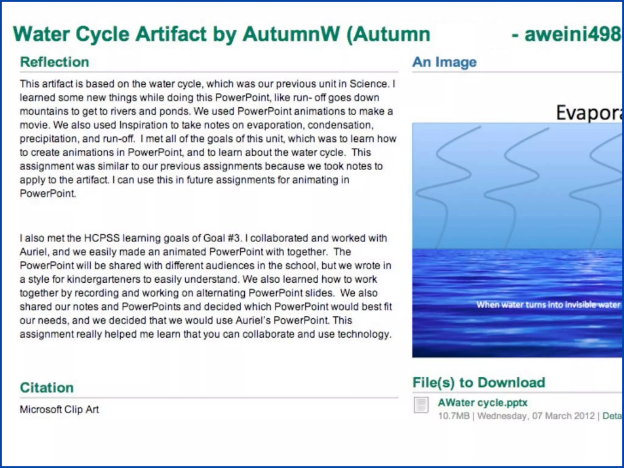 ePortfolio Presentation, Common Ground 2012