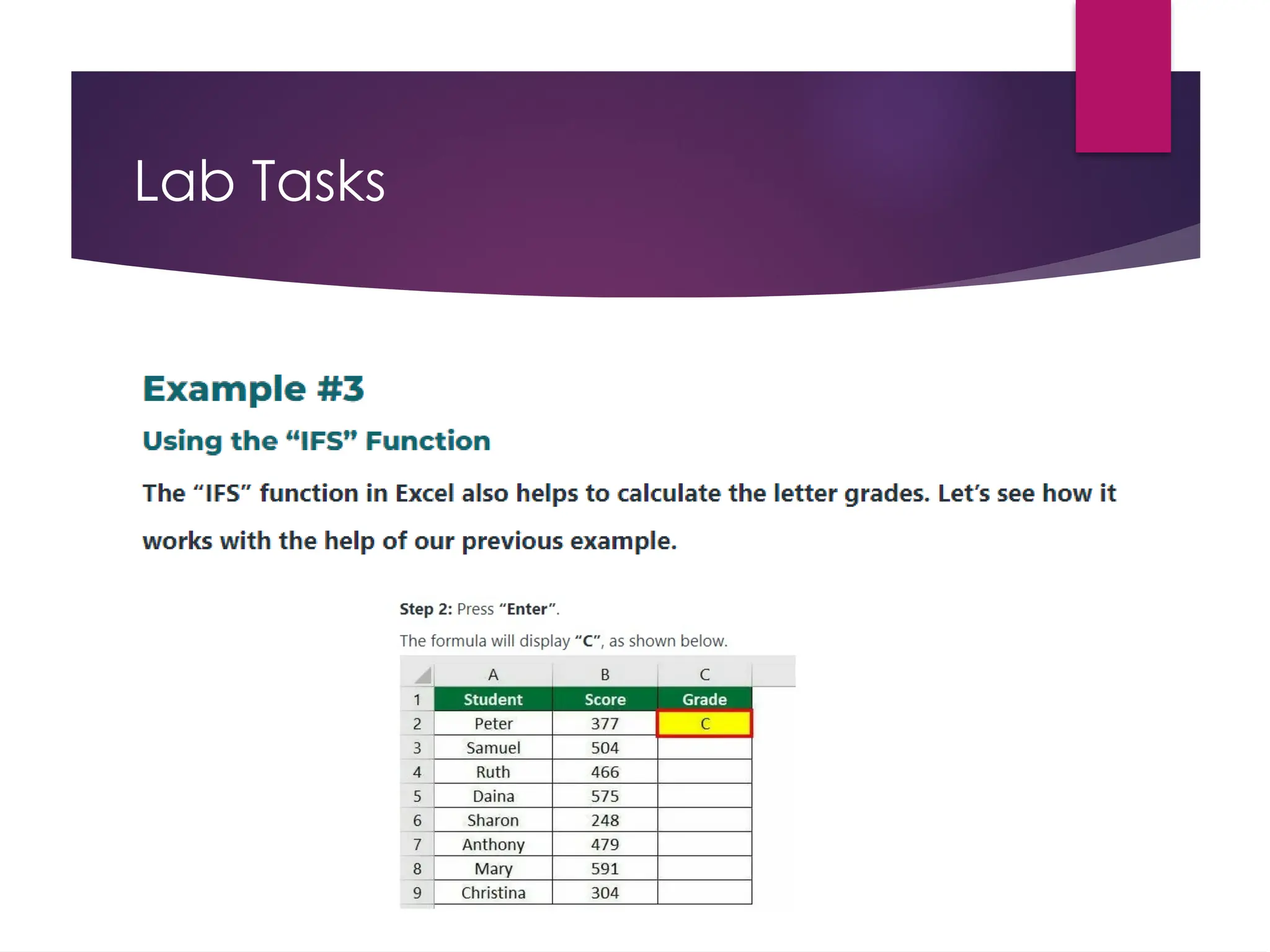 Lab Tasks
 
