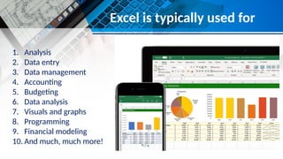 A detailed introduction of MS Excel is given in short | PPTX