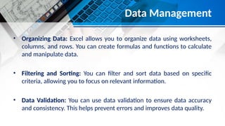 A detailed introduction of MS Excel is given in short | PPTX