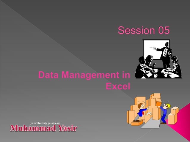 Data Management in Excel | PPTX | Technology & Computing