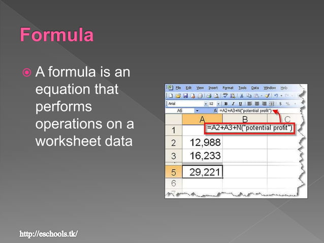Formula in MS Excel | PPTX | Business Accounting & Finance | Business