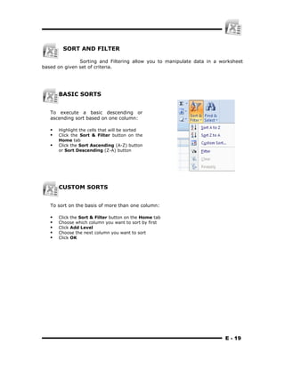 MS Excel Module 2012 | PDF