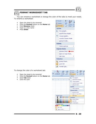 MS Excel Module 2012 | PDF