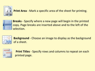 Ms excel (page layout) | PPT