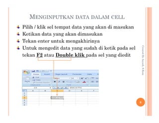 Ms excel presentasi | PPT