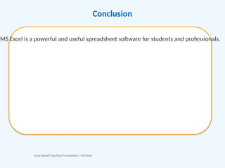 Comprehensive Introduction to Microsoft Excel for Smart Board Teaching ...