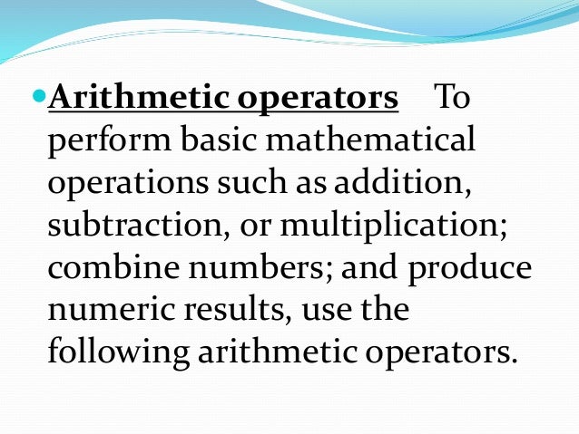 MS Excel: The Four Types of Operator
