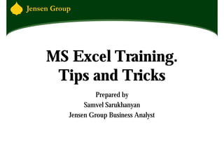 Ms excel training   