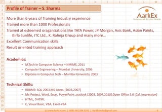 MS Excel Training Solutions | PPSX