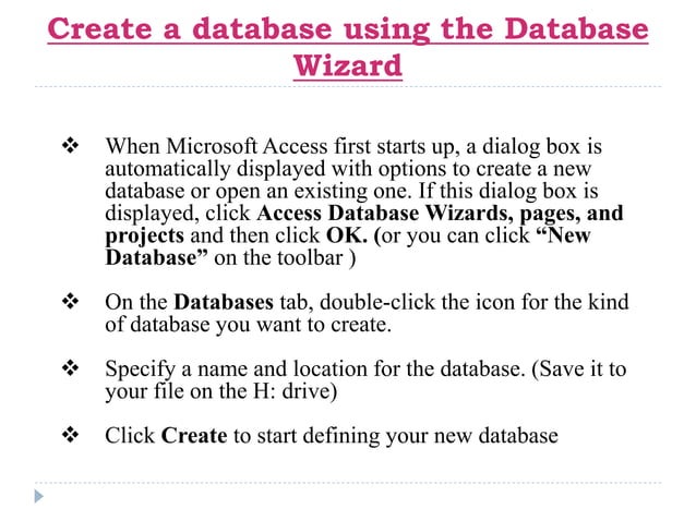 Ms access basics ppt | PPTX | Desktop Publishing | Computer Software ...