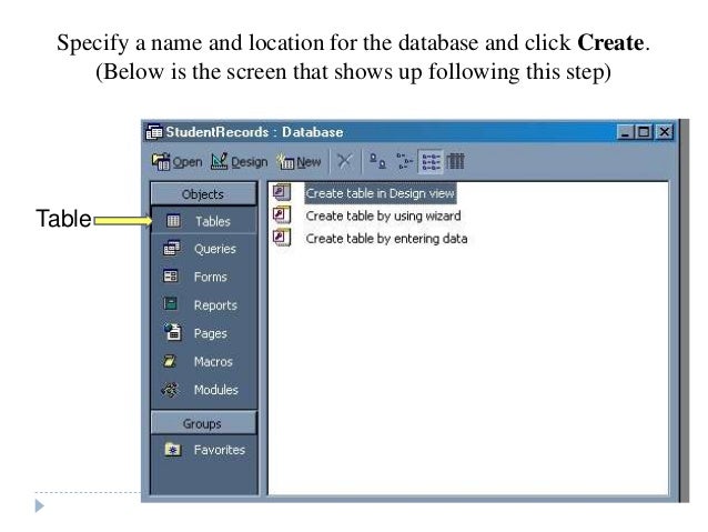 Ms access basics ppt