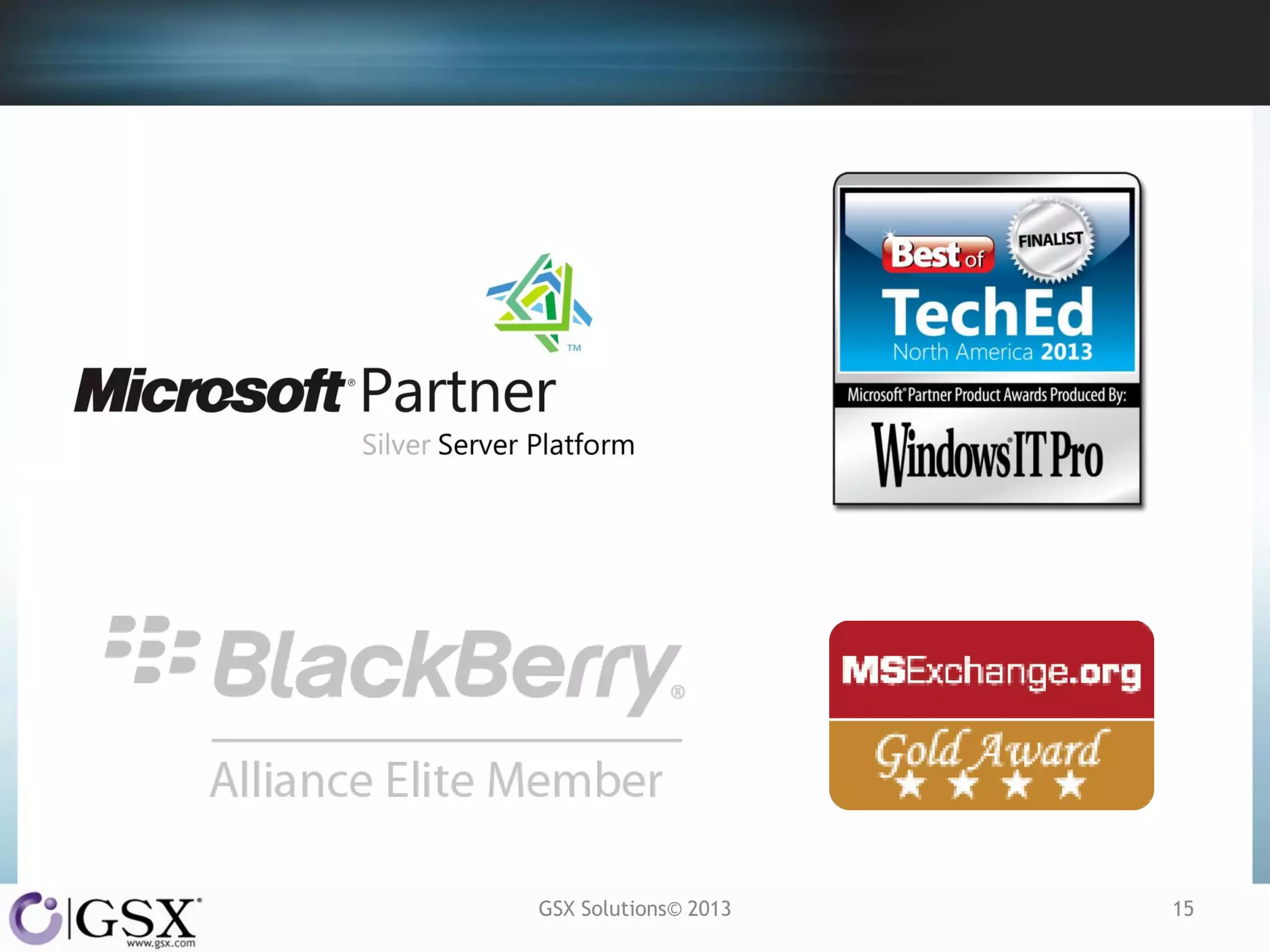 GSX Solutions© 2013

15

 