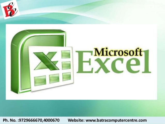 ms excel training in ambala batra computer centre ms excell