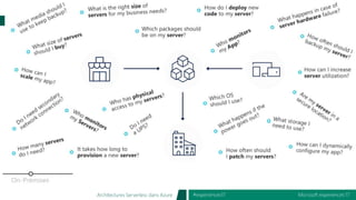 Microsoft experiences’17#experiences17Architectures Serverless dans Azure
 