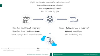 Microsoft experiences’17#experiences17Architectures Serverless dans Azure
 