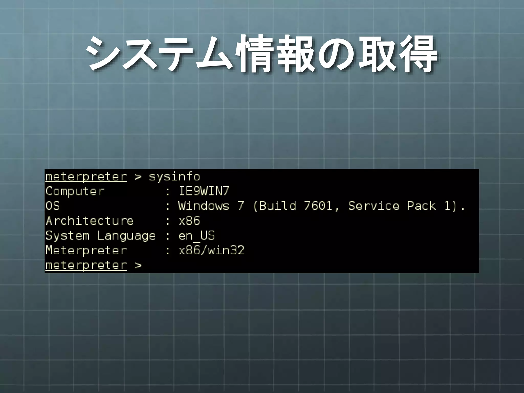システム情報の取得
 