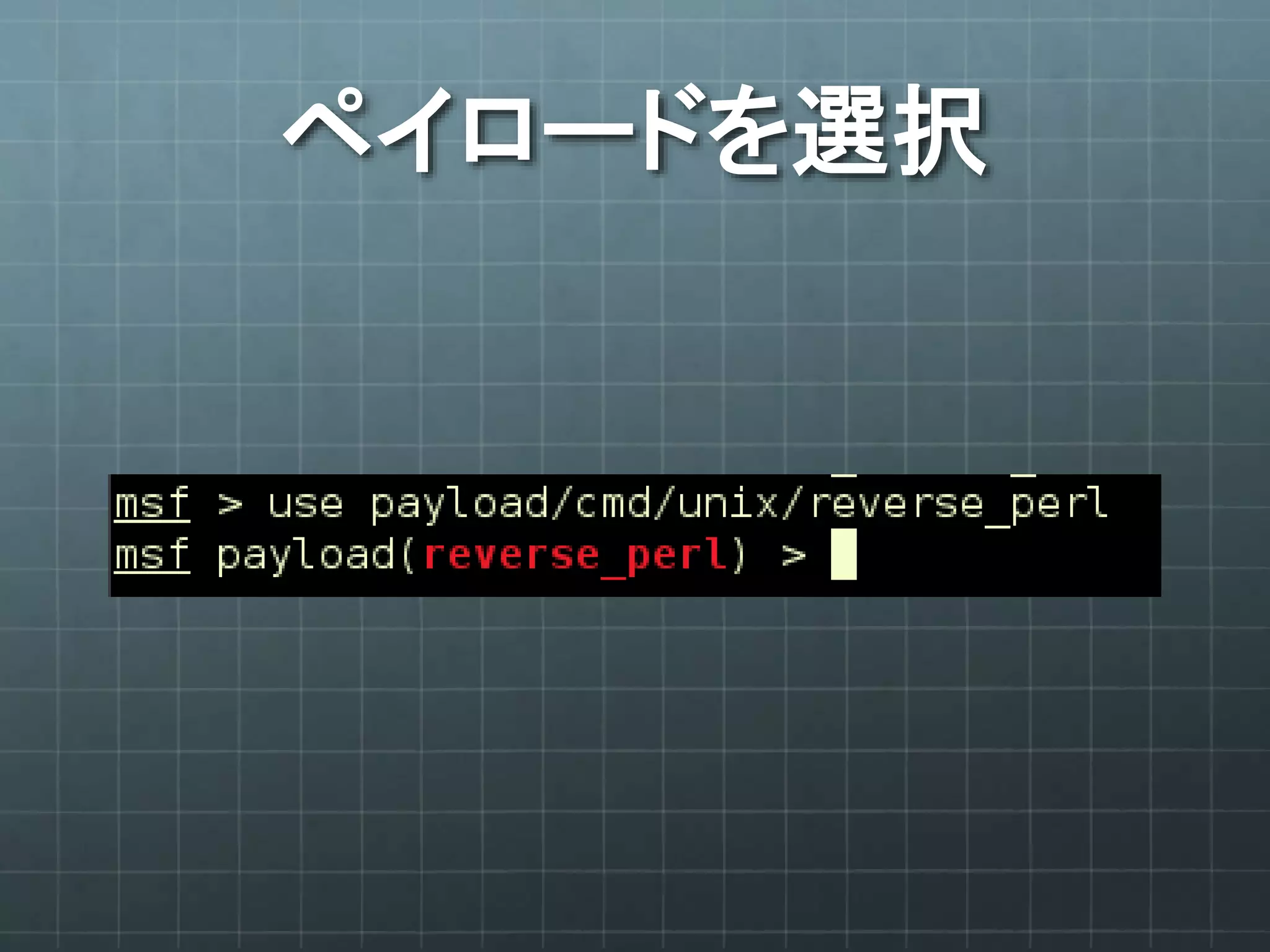 ペイロードを選択
 