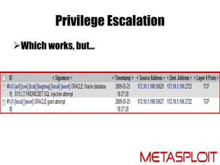 Privilege Escalation
Which works, but...
 