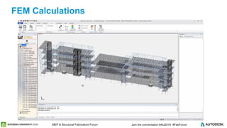 © 2016 Autodesk© 2016 Autodesk Join the conversation #AU2016 #FabForumMEP & Structural Fabricators Forum
FEM Calculations
 